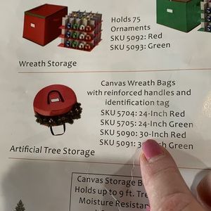 Tiny Tim Totes Christmas Wreath Bag, 30" bag. NEW